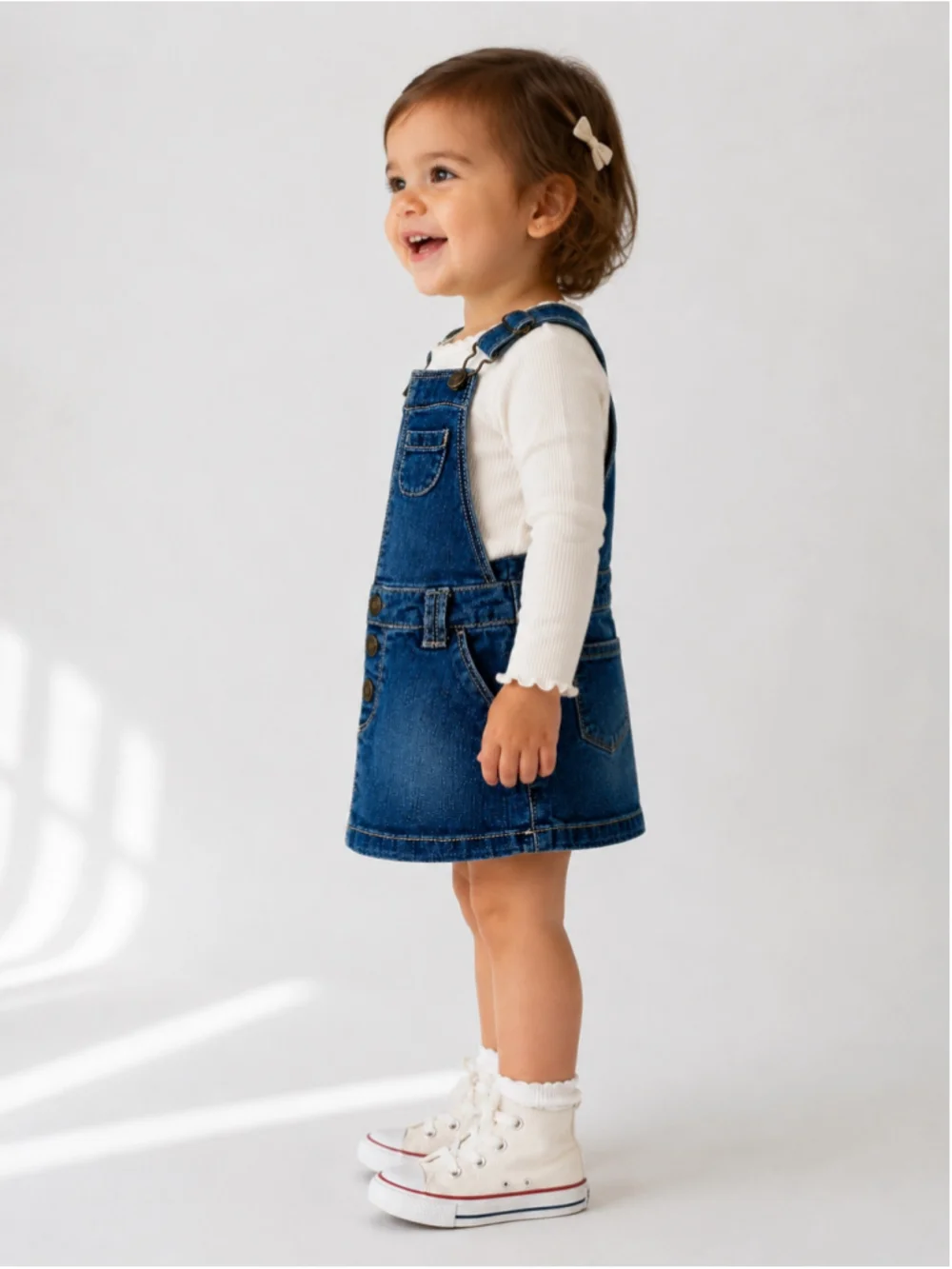 Carter’s Baby Girl Stone-Washed Denim Overall Jumper – Size 18M